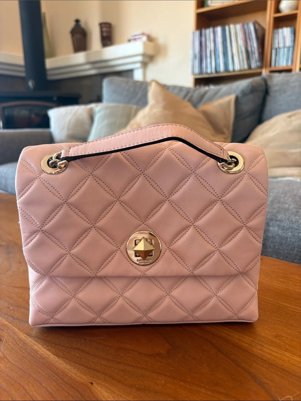 kate spade Quilted Blush Pink Chain-Handle Shoulder Bag
